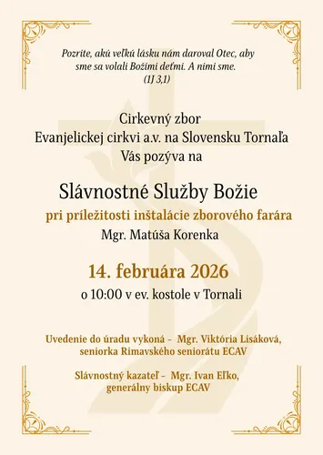 Inštalácia zborového farára